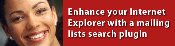 Enhance your Internet Explorer with mailing lists search plugin